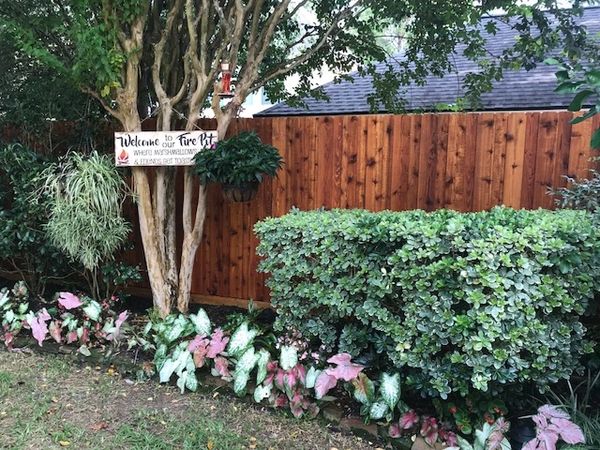 Completed fence staining project